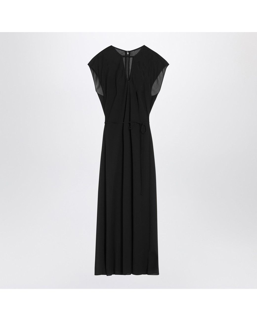 Calvin Klein Midi Dress With Belt in Black