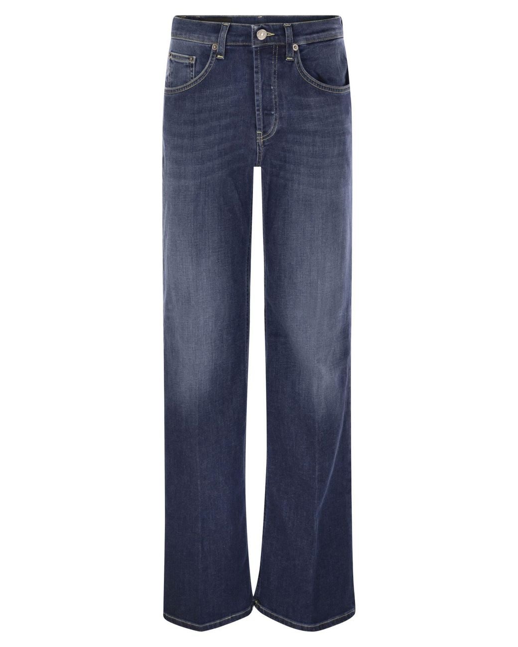 Dondup Blue Jacklyn Wide Leg Jeans