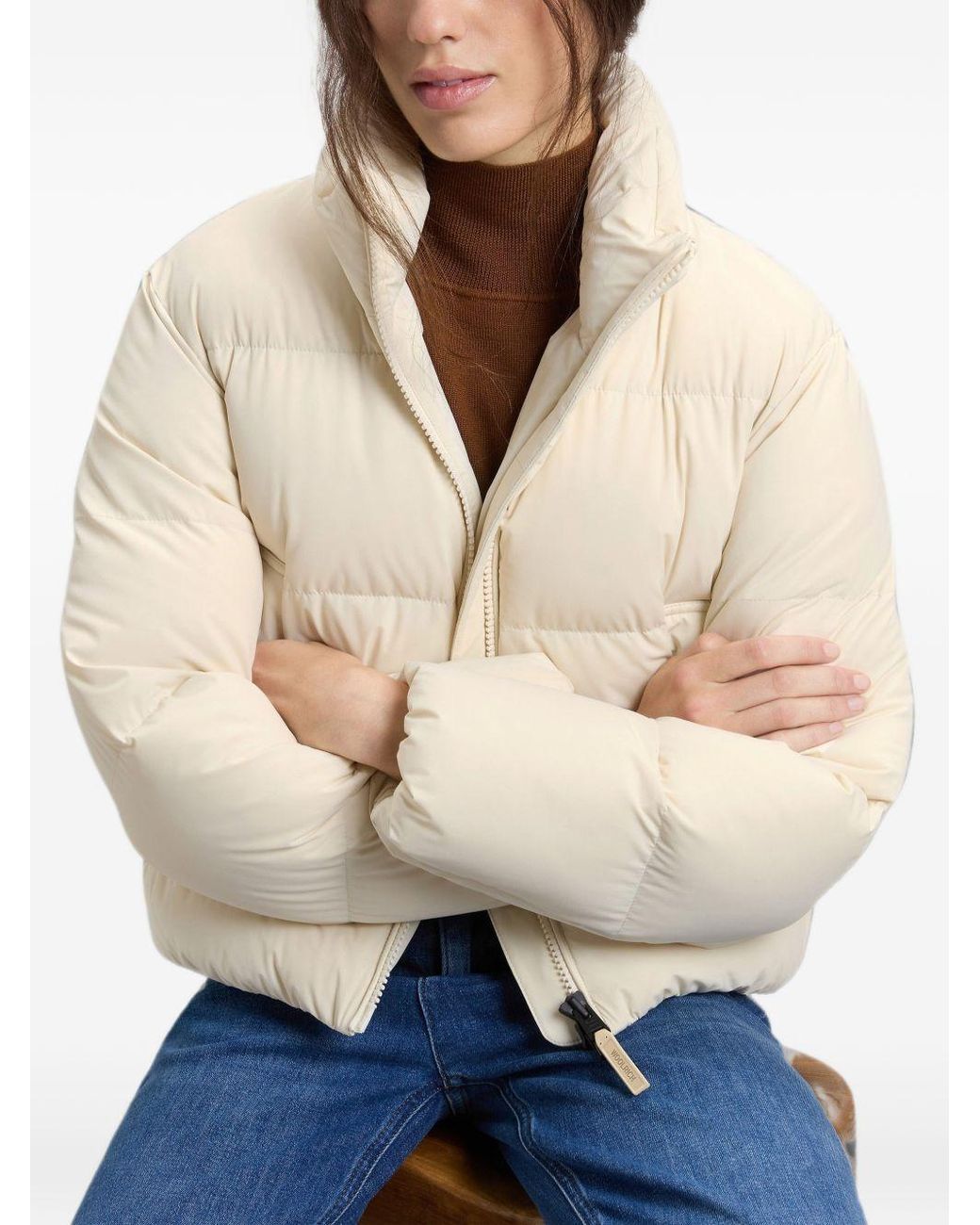 Woolrich Natural Madison Short Down Jacket