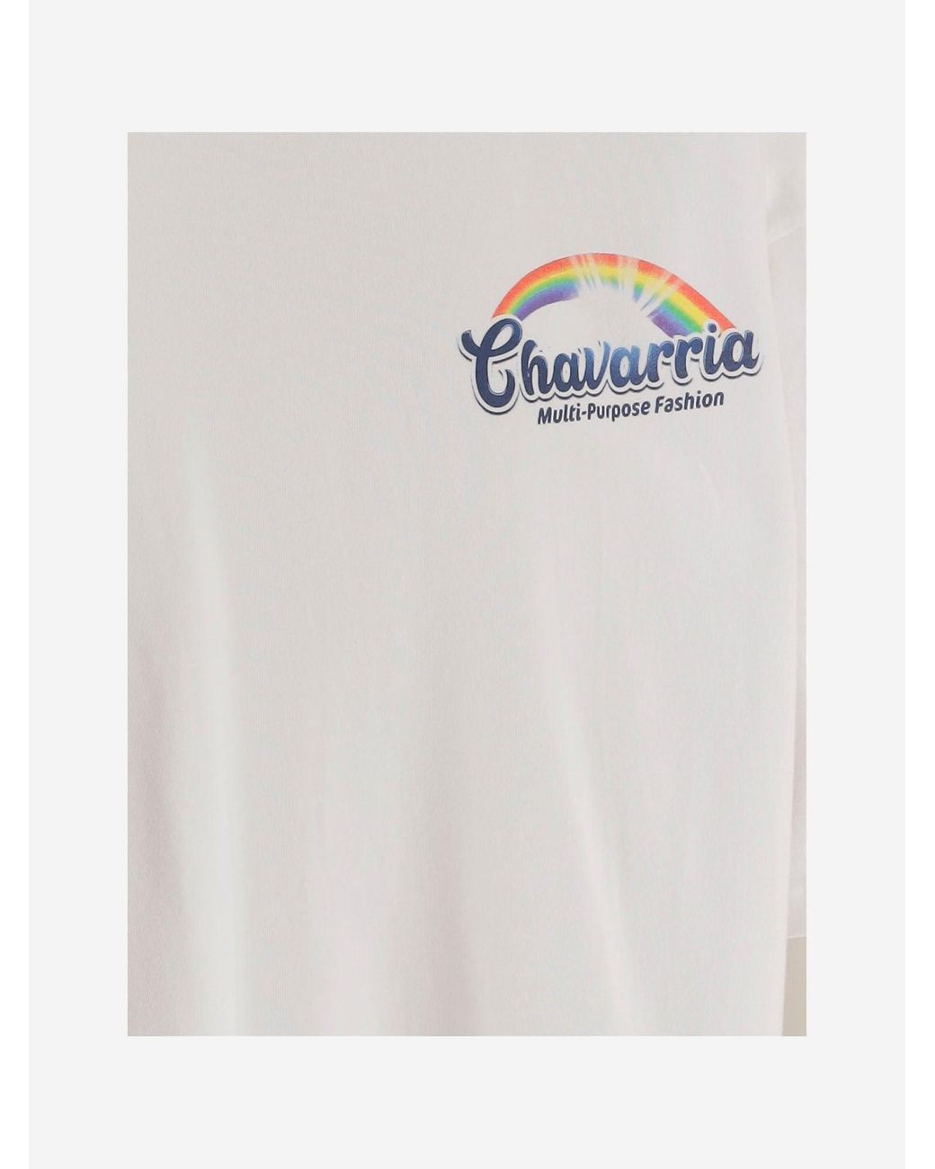 Willy Chavarria White Cotton T Shirt With Print for men