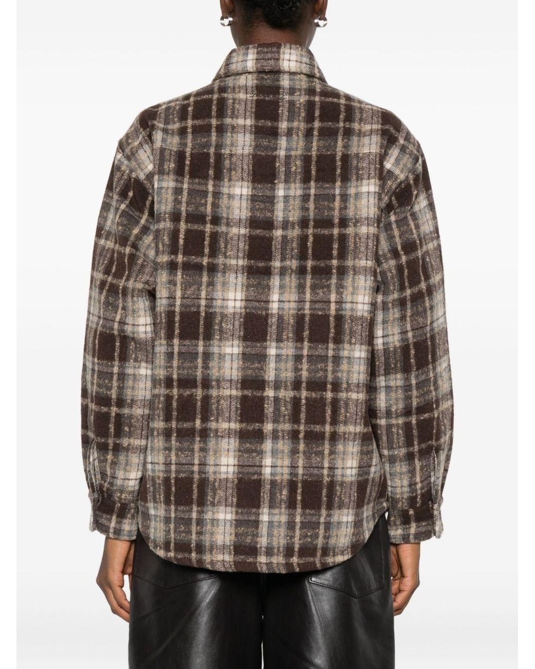 DUNST Flanel Checked Shirt in het Brown