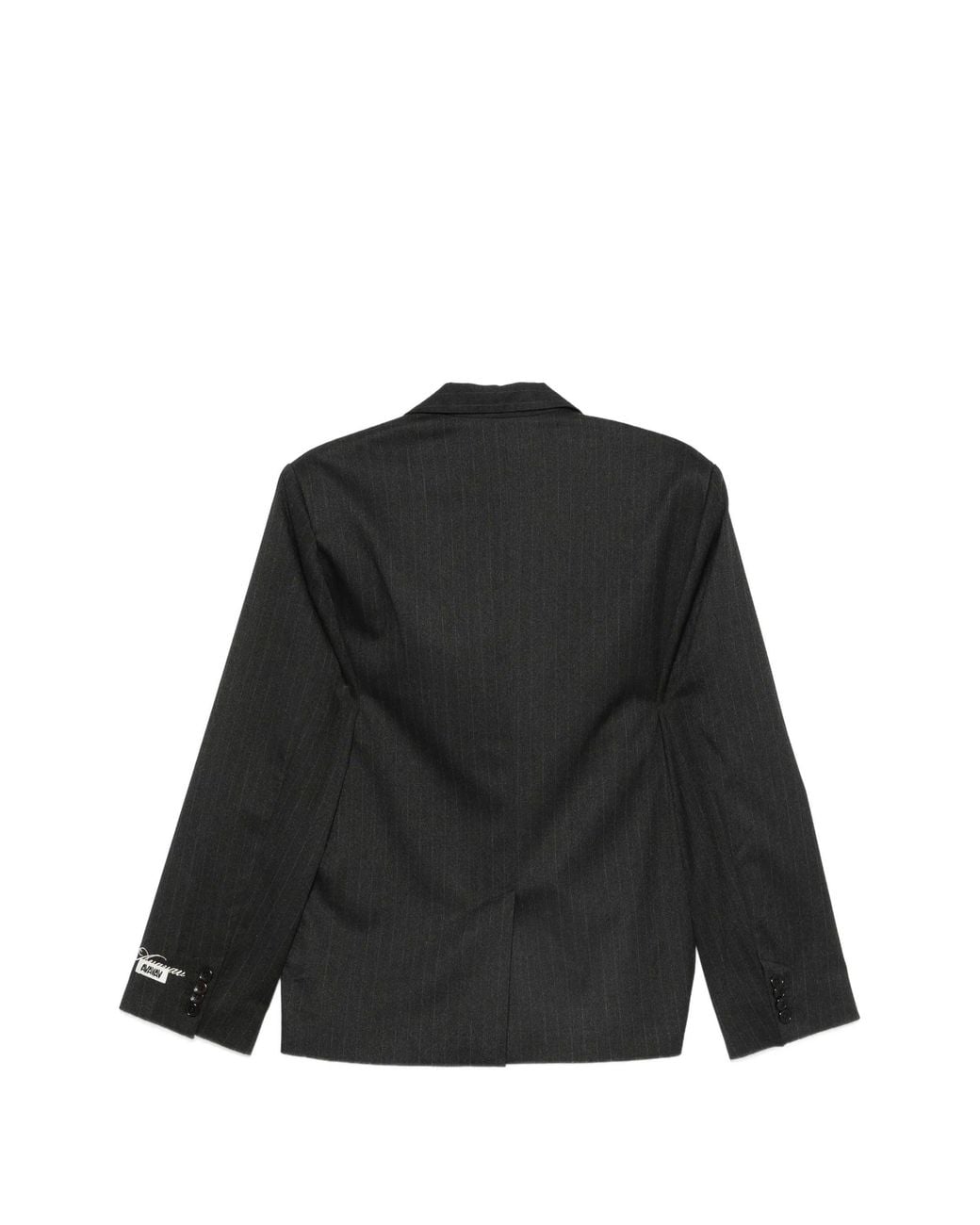AVAVAV Black Bonnie Pleated Blazer Pinstripe