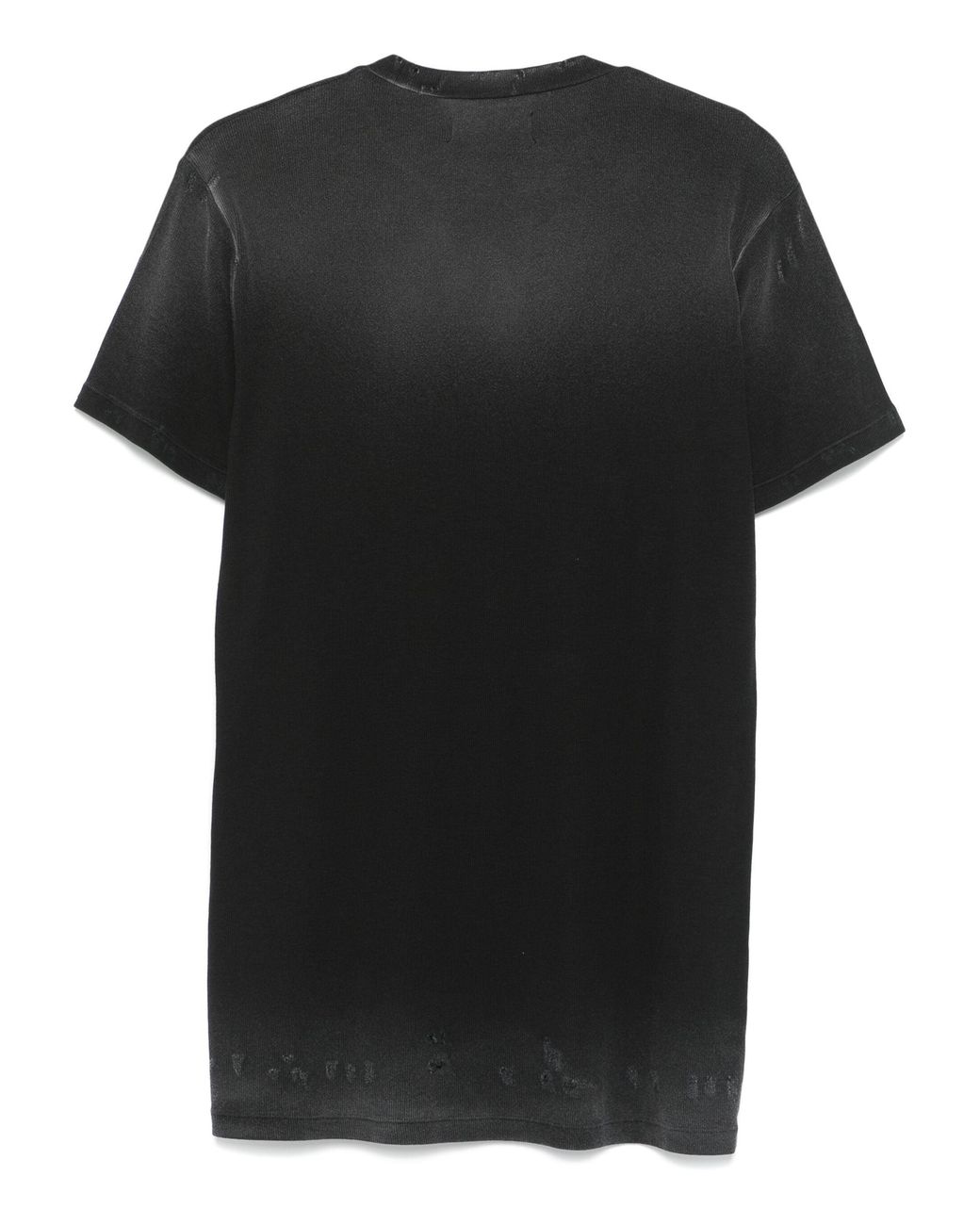Paura Black Beru Ribbed Tee for men