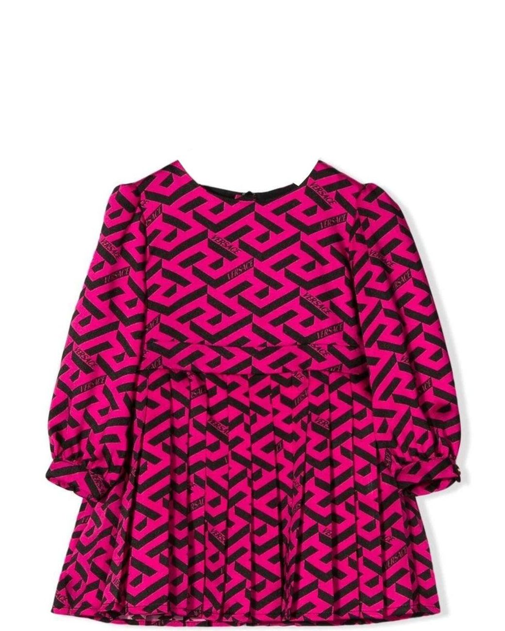 Versace Red "Greca Allover" Dress