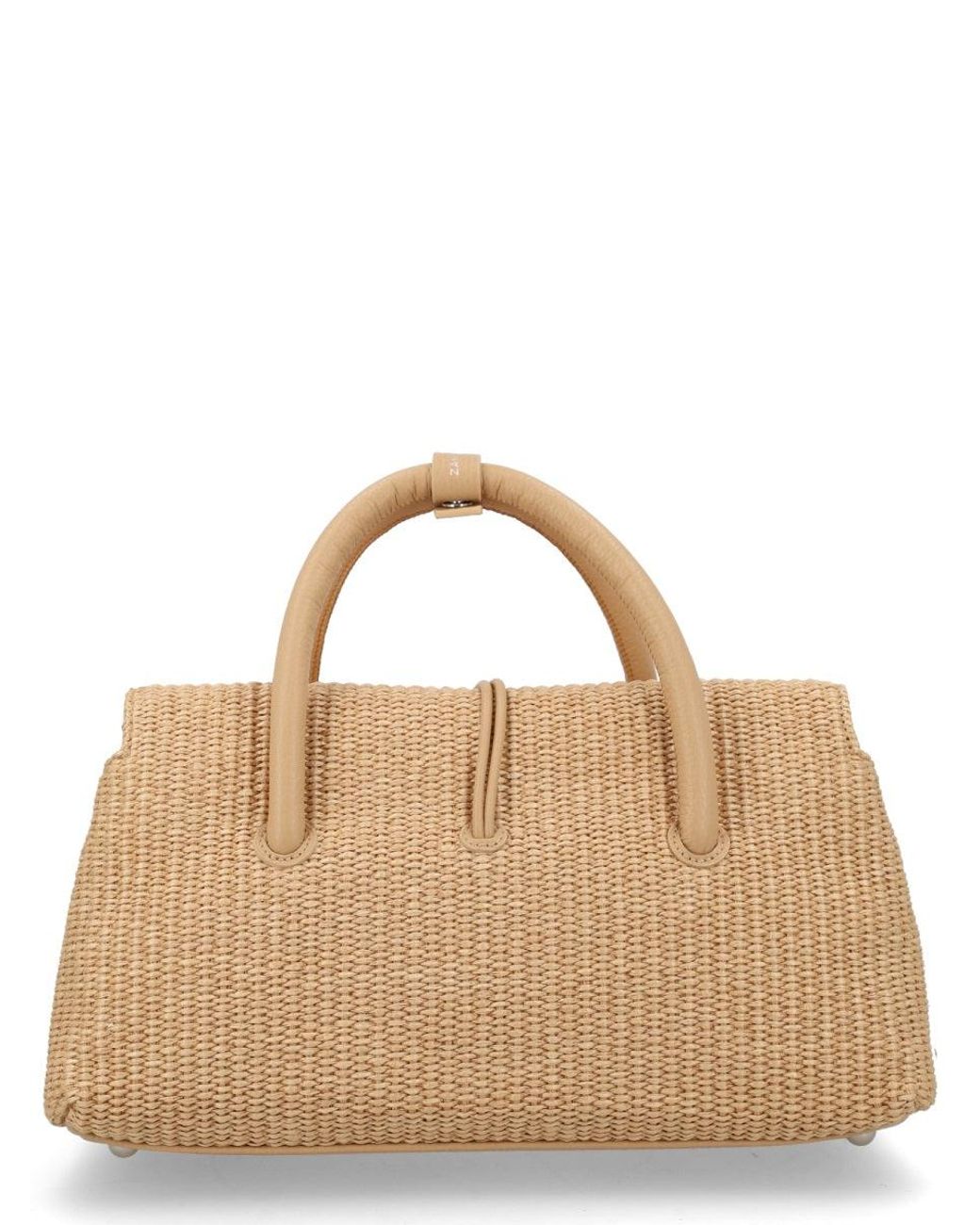 Zanellato Brown Postina Woven Stud Leather Tote Bag
