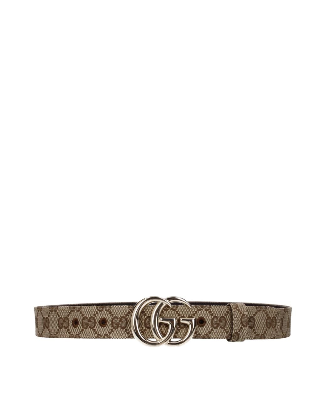 Gucci Natural Marmont Belt Fabric