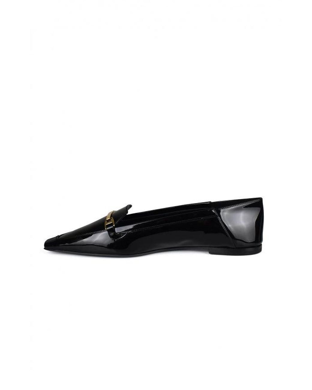 Saint Laurent Black Chris Patent Slipper