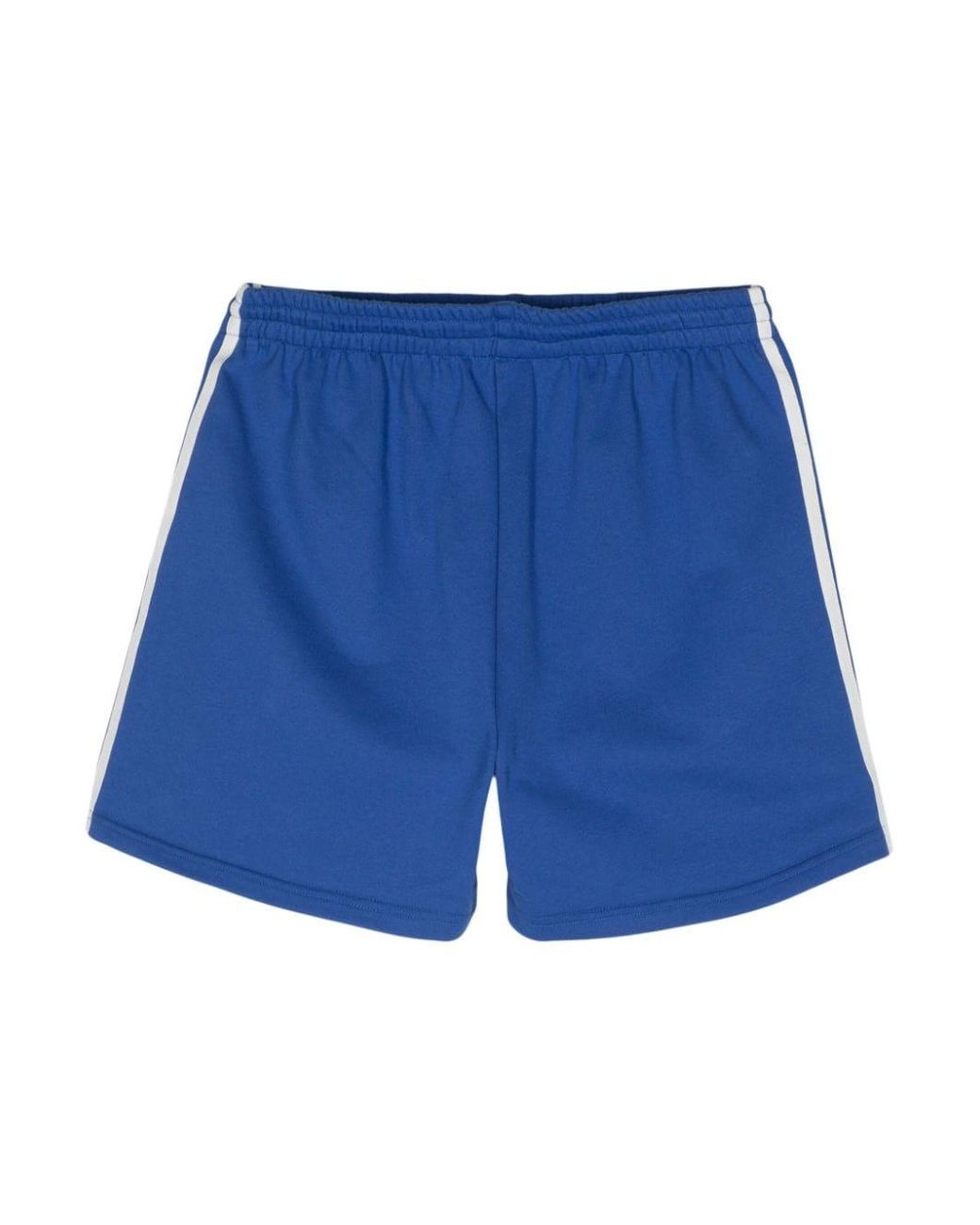 P.A.R.O.S.H. Blue Logo-Embroidered Striped Shorts