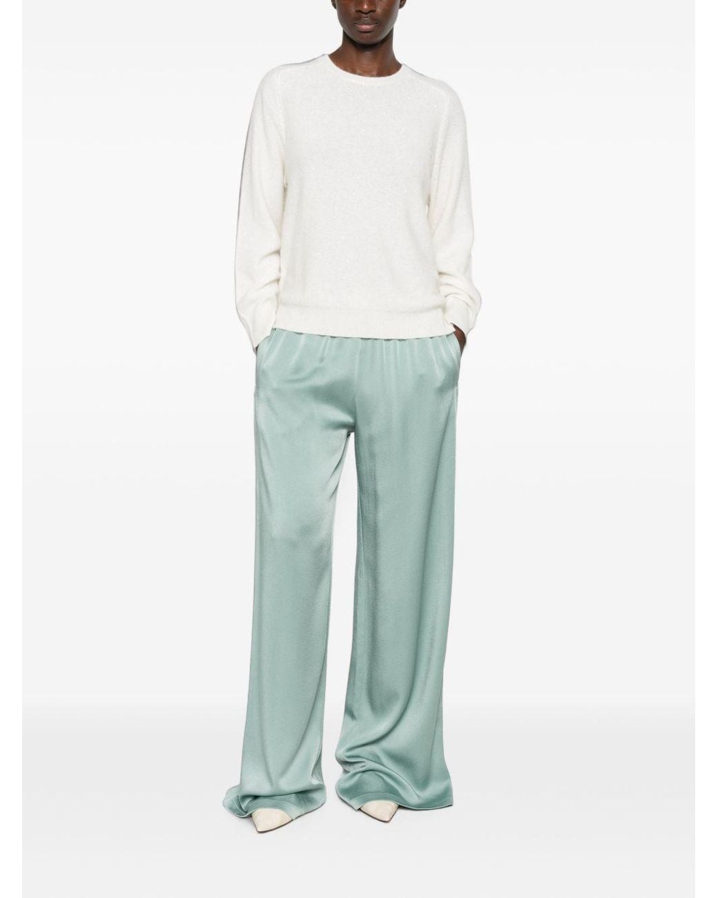 Fabiana Filippi Green Wide Leg Trousers