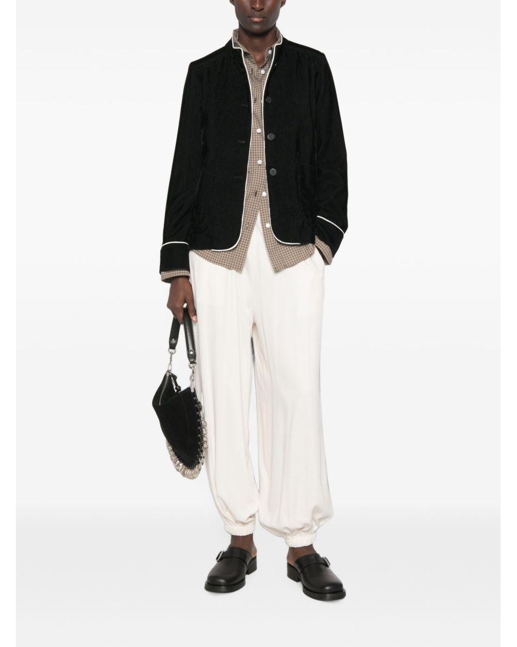 Forte_forte Black Velvet Tang Jacket