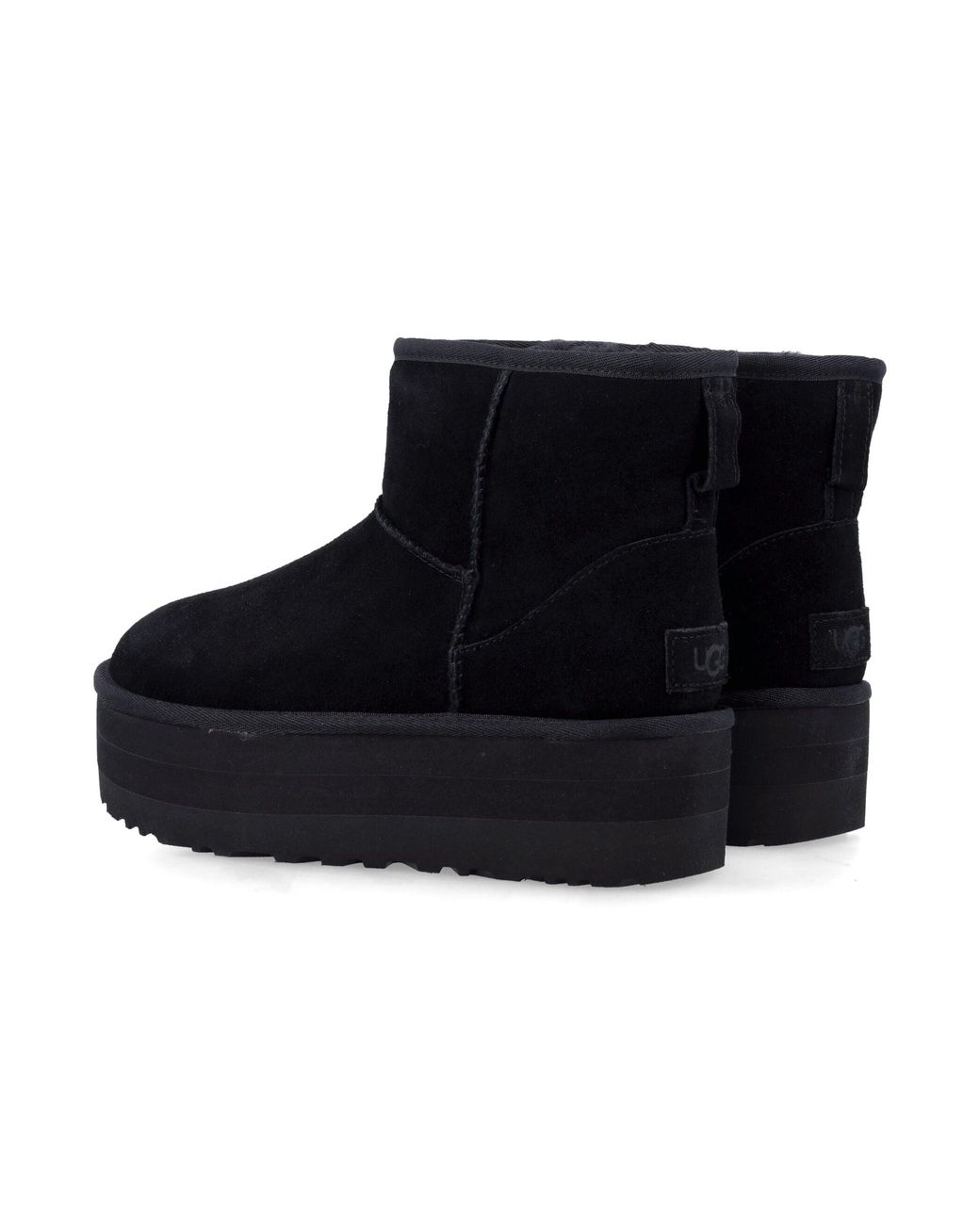 Ugg Black Flache Schuhe Schwarz