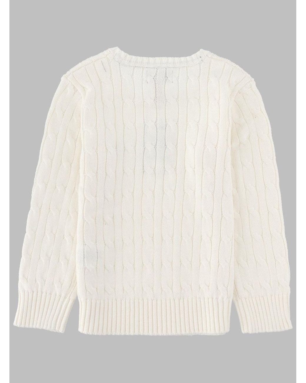 Polo Ralph Lauren Natural Baby Cable-Knit Long-Sleeve Sweater