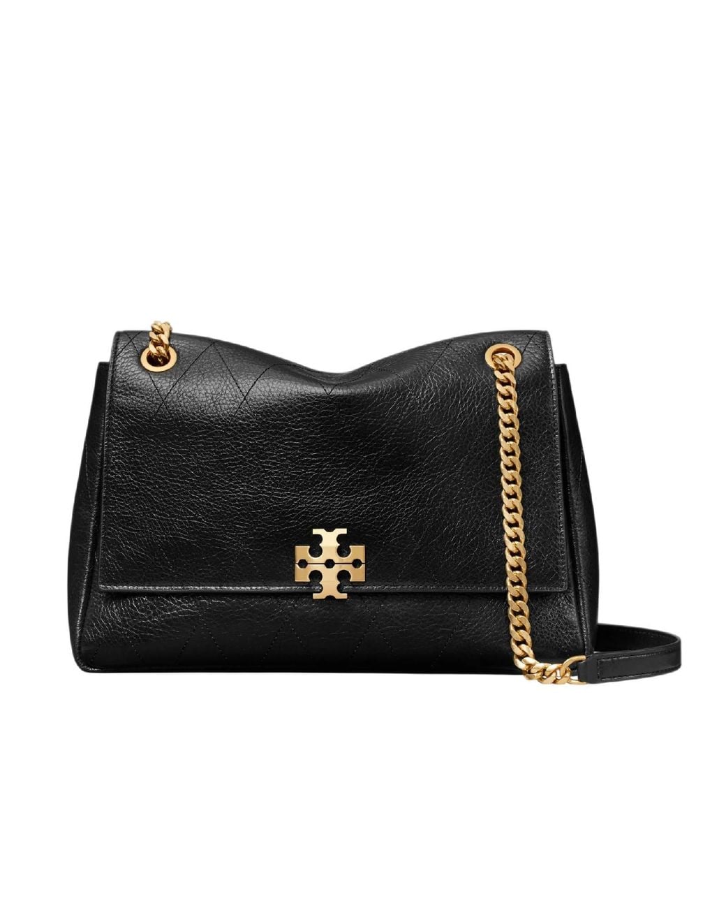 Tory Burch Black Charlie Quilted Shoulder Bag