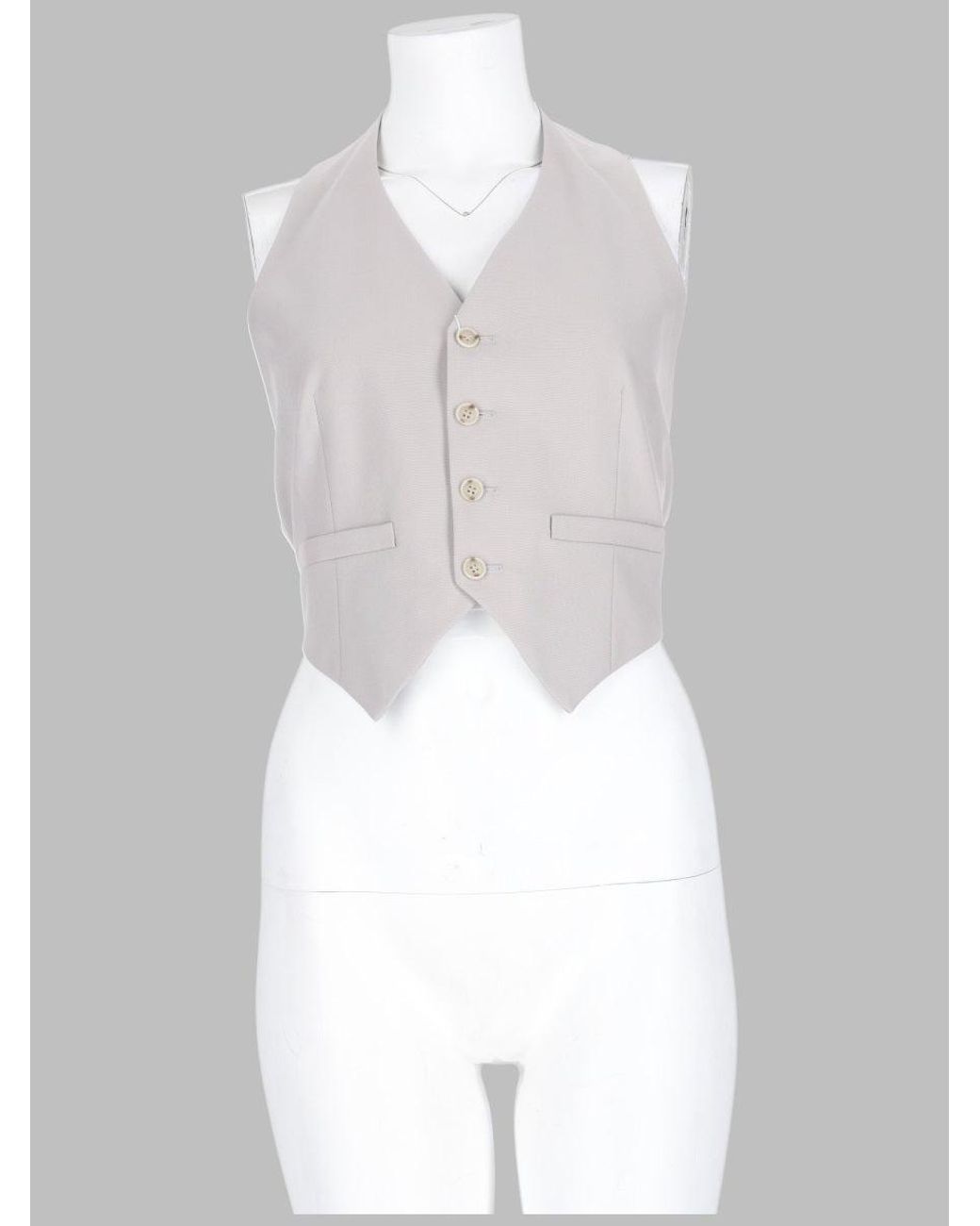 MM6 by Maison Margiela White Tailored Button-Front Vest