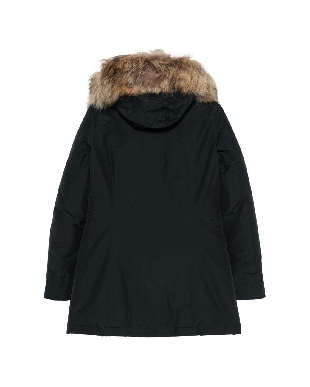 Woolrich Black Arctic Raccoon Parka Coat