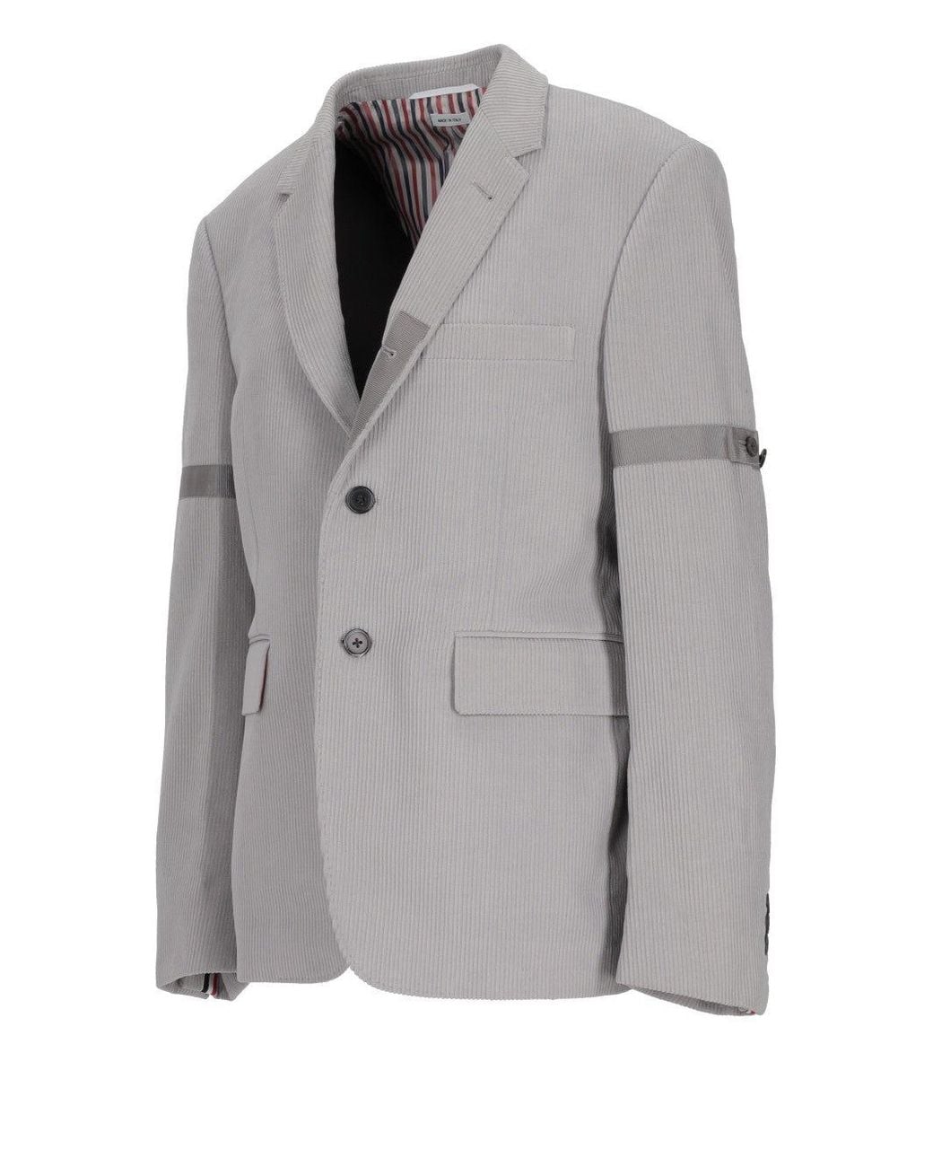 Thom Browne Gray Fit 1 Sb S/C (Classic) W/Gg Armband And Front Placket