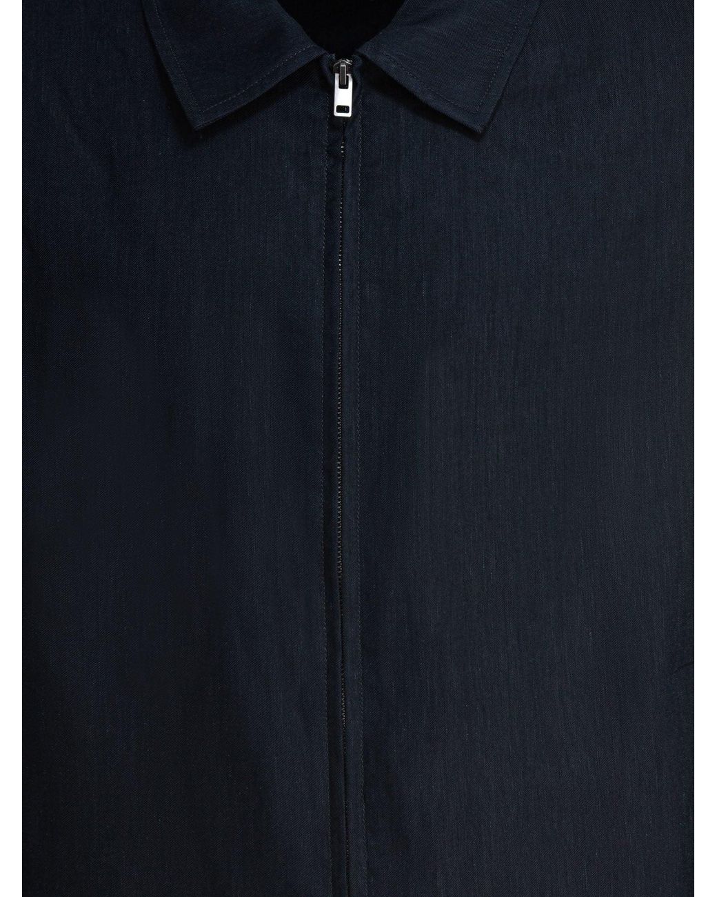 Vince Blue Bomber Jacket Zipper Closure for men