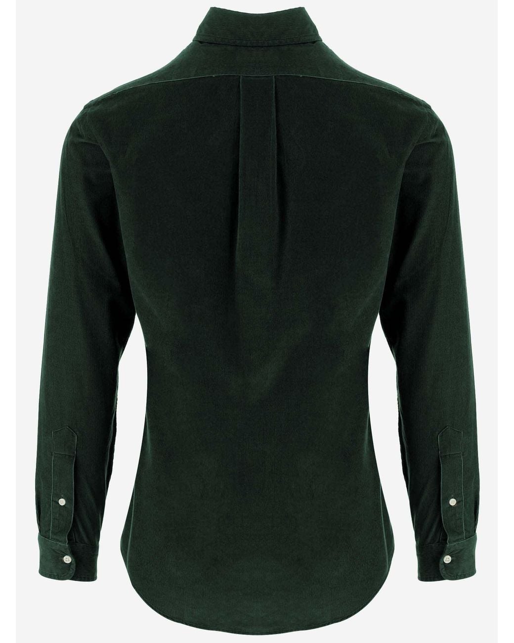 Polo Ralph Lauren Green Ribbed Velvet Shirt
