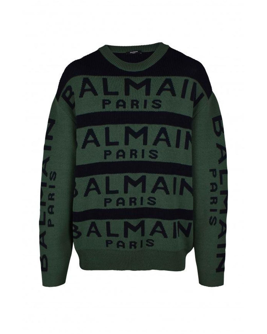 Knitwear > round-neck knitwear Balmain pour homme en coloris Green