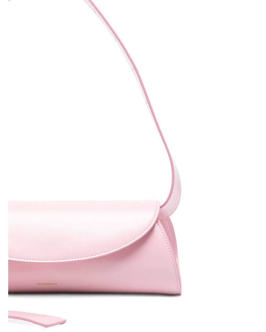 Jil Sander Pink Cannolo Small Leather Shoulder Bag