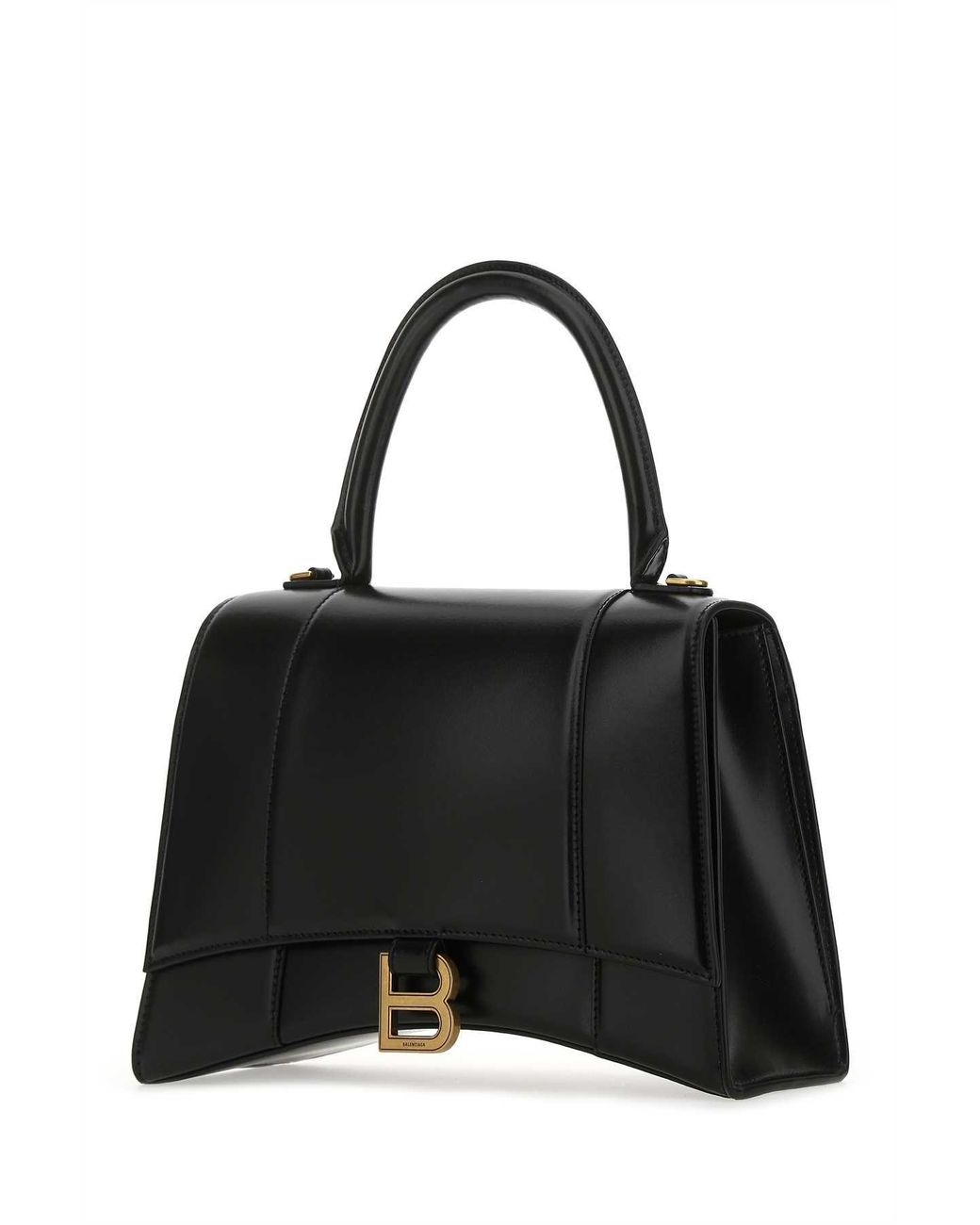 Balenciaga Black Leather Medium Hourglass Handbag
