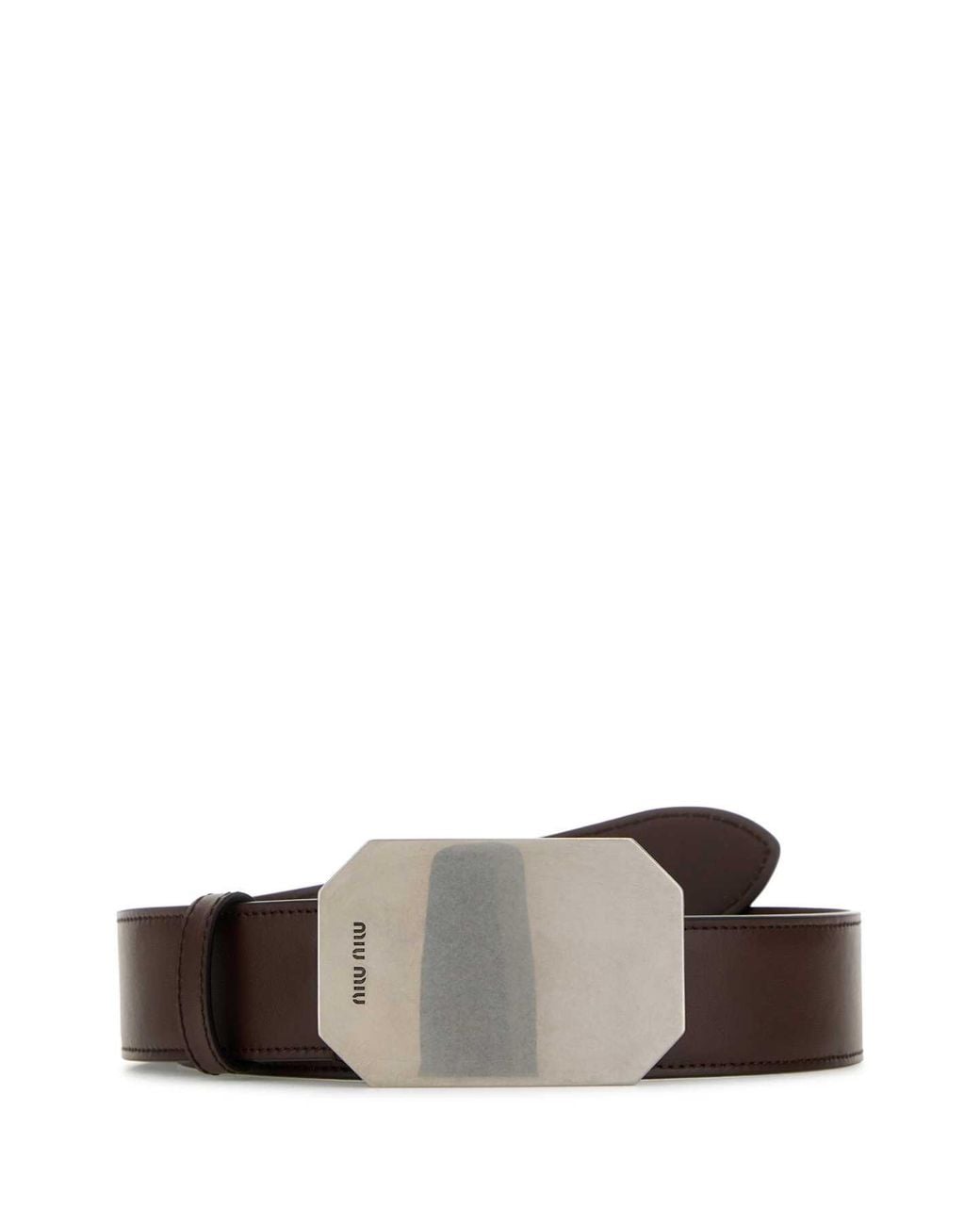 Miu Miu Multicolor Chocolate Leather Belt
