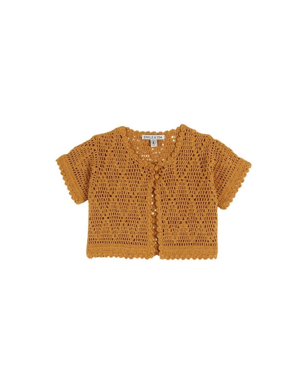 Emile Et Ida Brown Cardigan Crochet