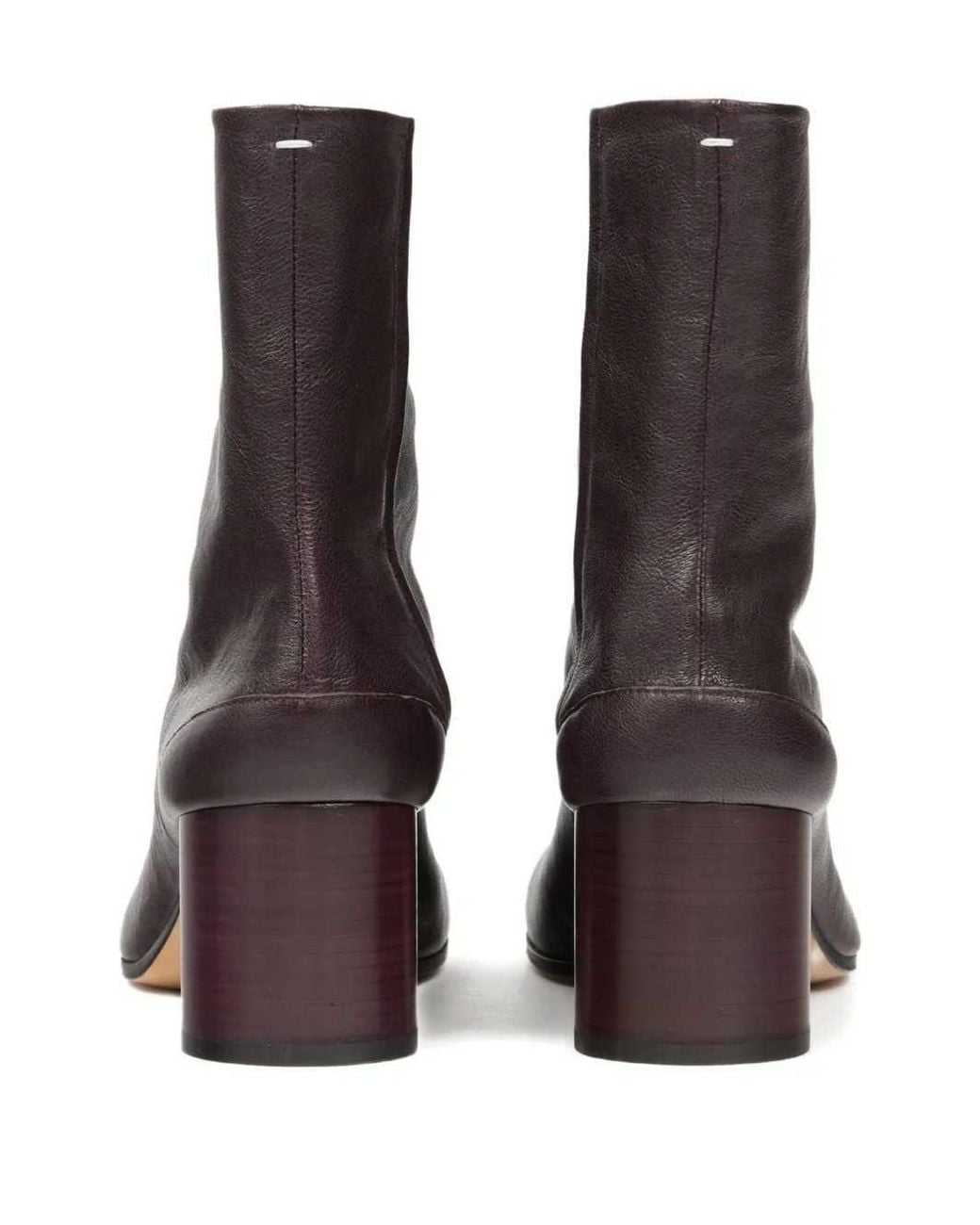 Maison Margiela Brown Leather Tabi Ankle Boots