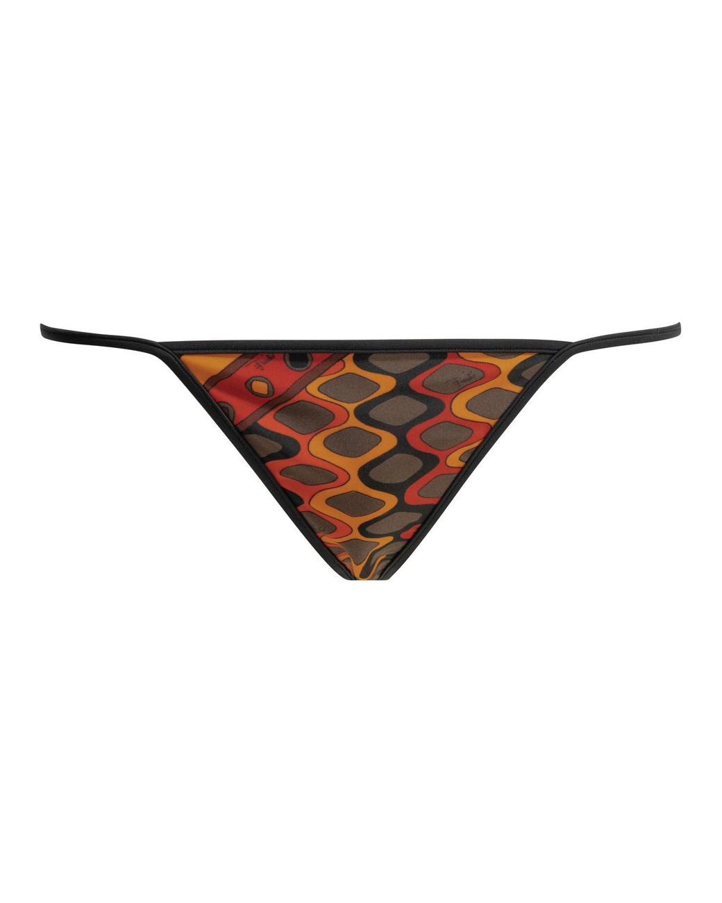 Emilio Pucci Brown Vivara Polyamide Elastane Bikini Briefs