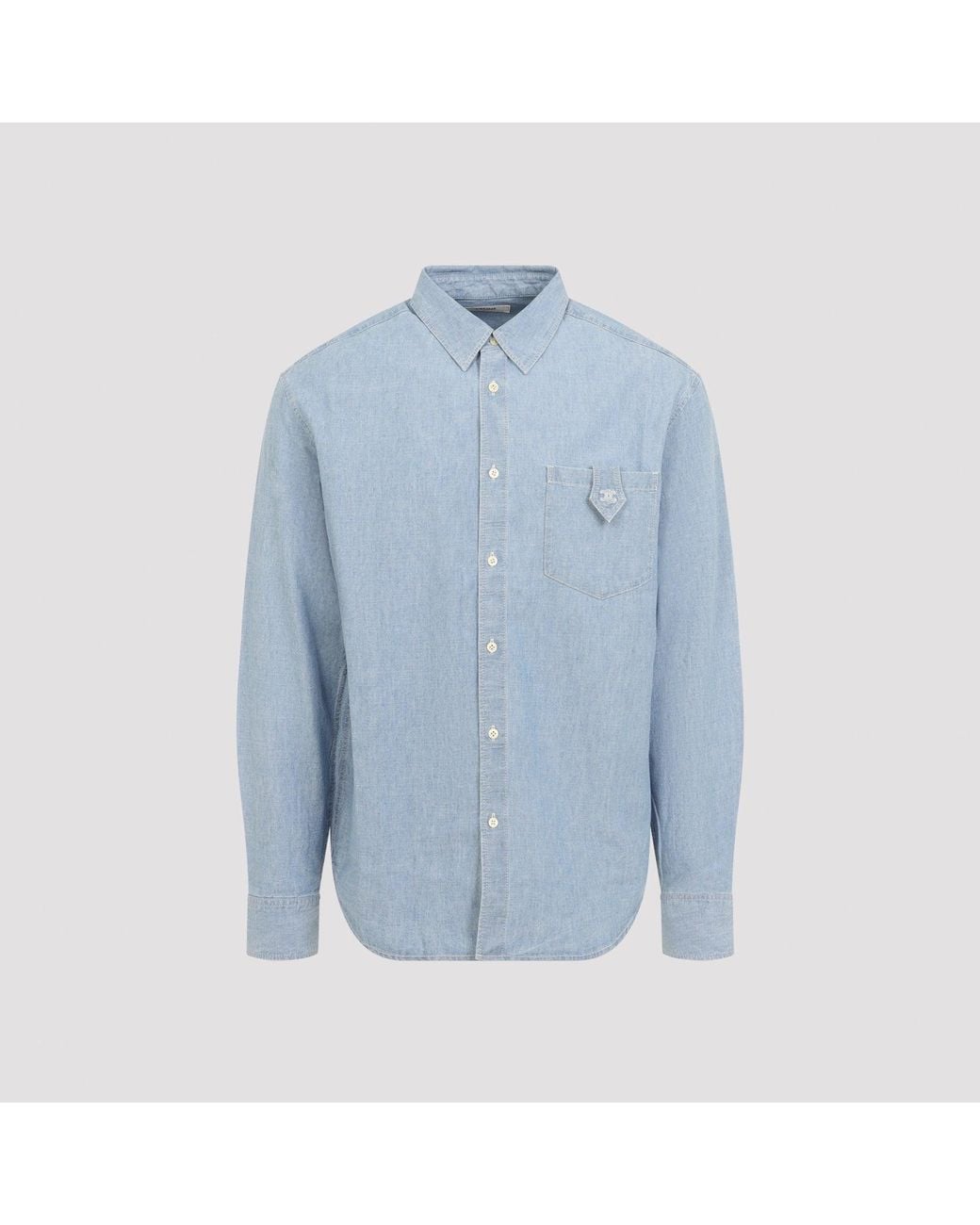Céline Blue Loose Cotton Shirt