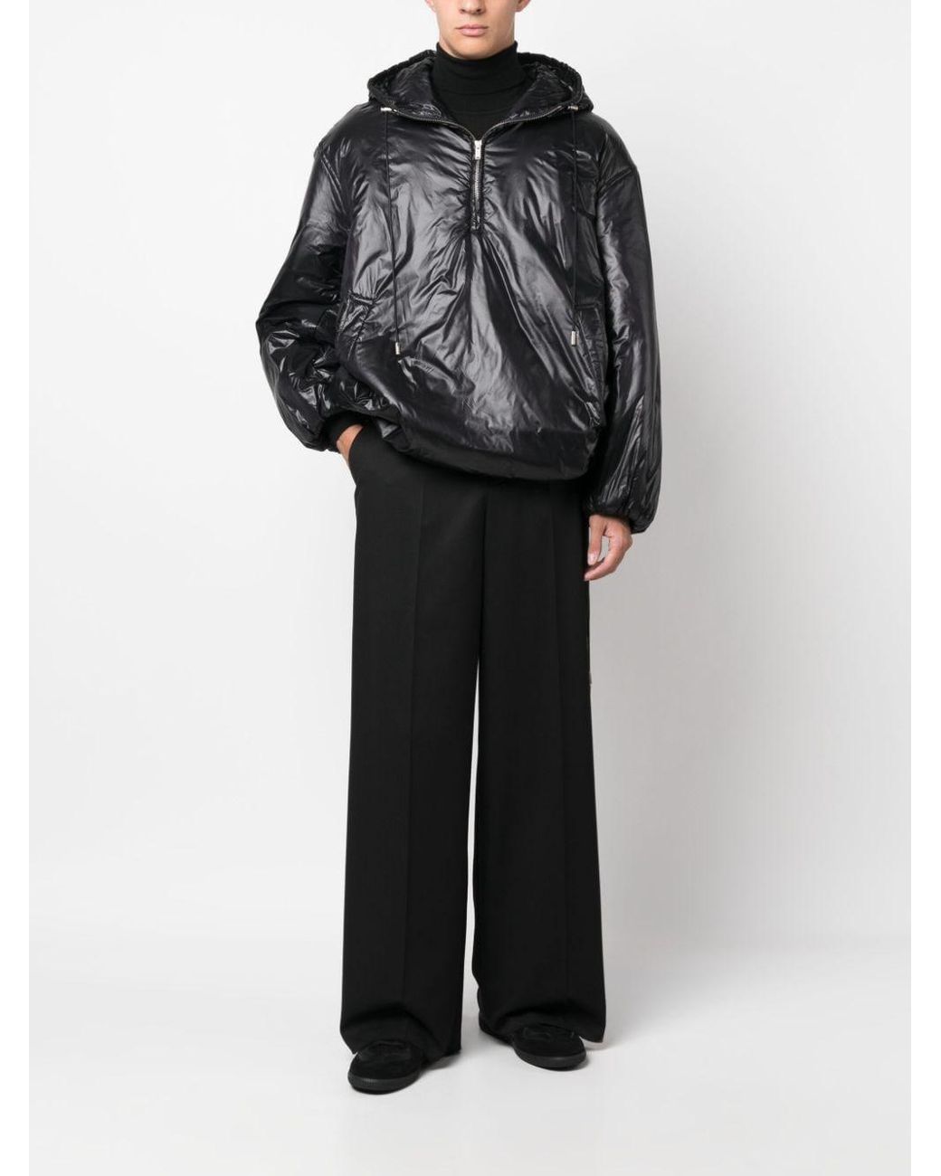 Saint Laurent Black Coats Polyamide Lining: Polyester for men