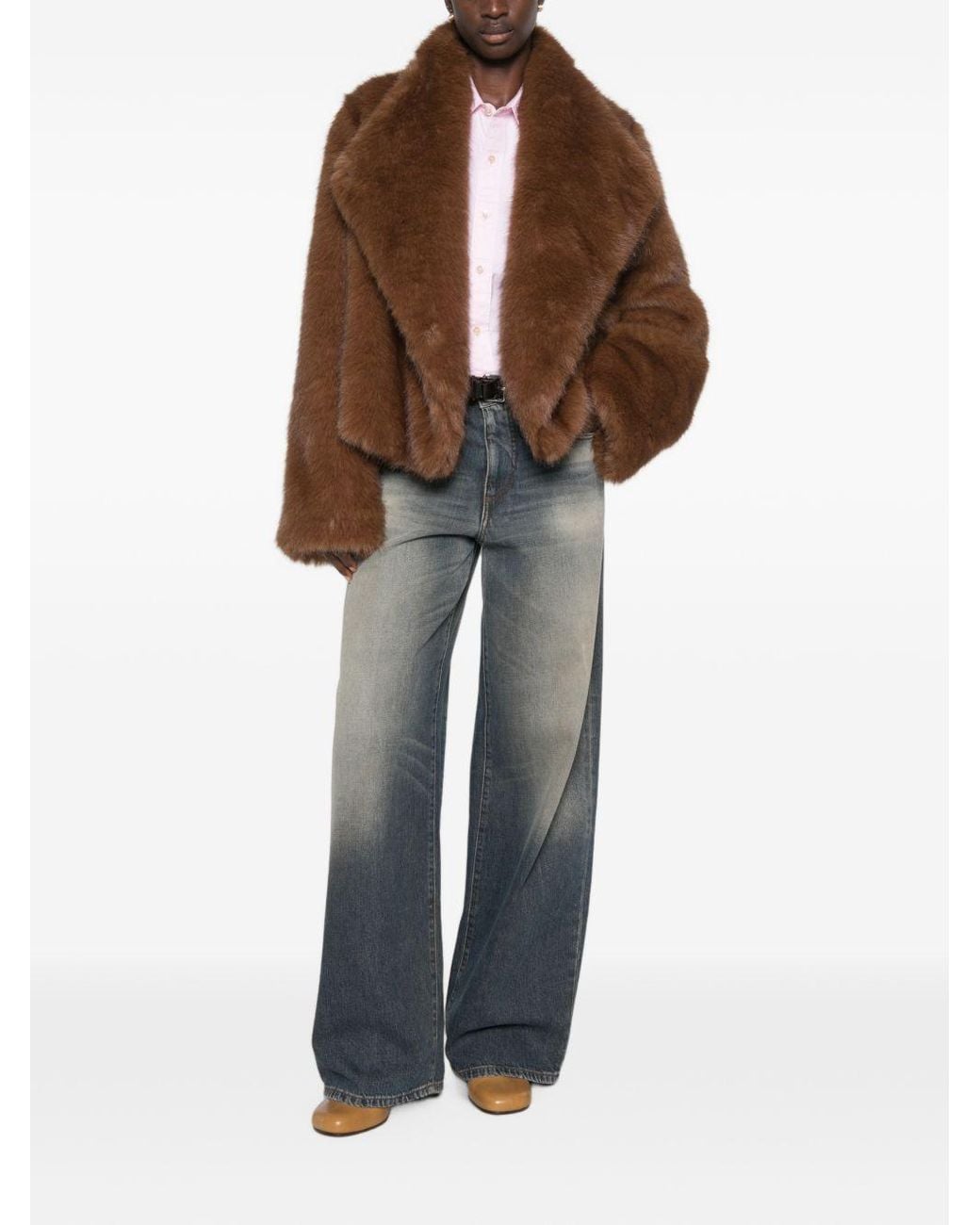 BB COUTURE Brown Farrah Faux Fur Jacket
