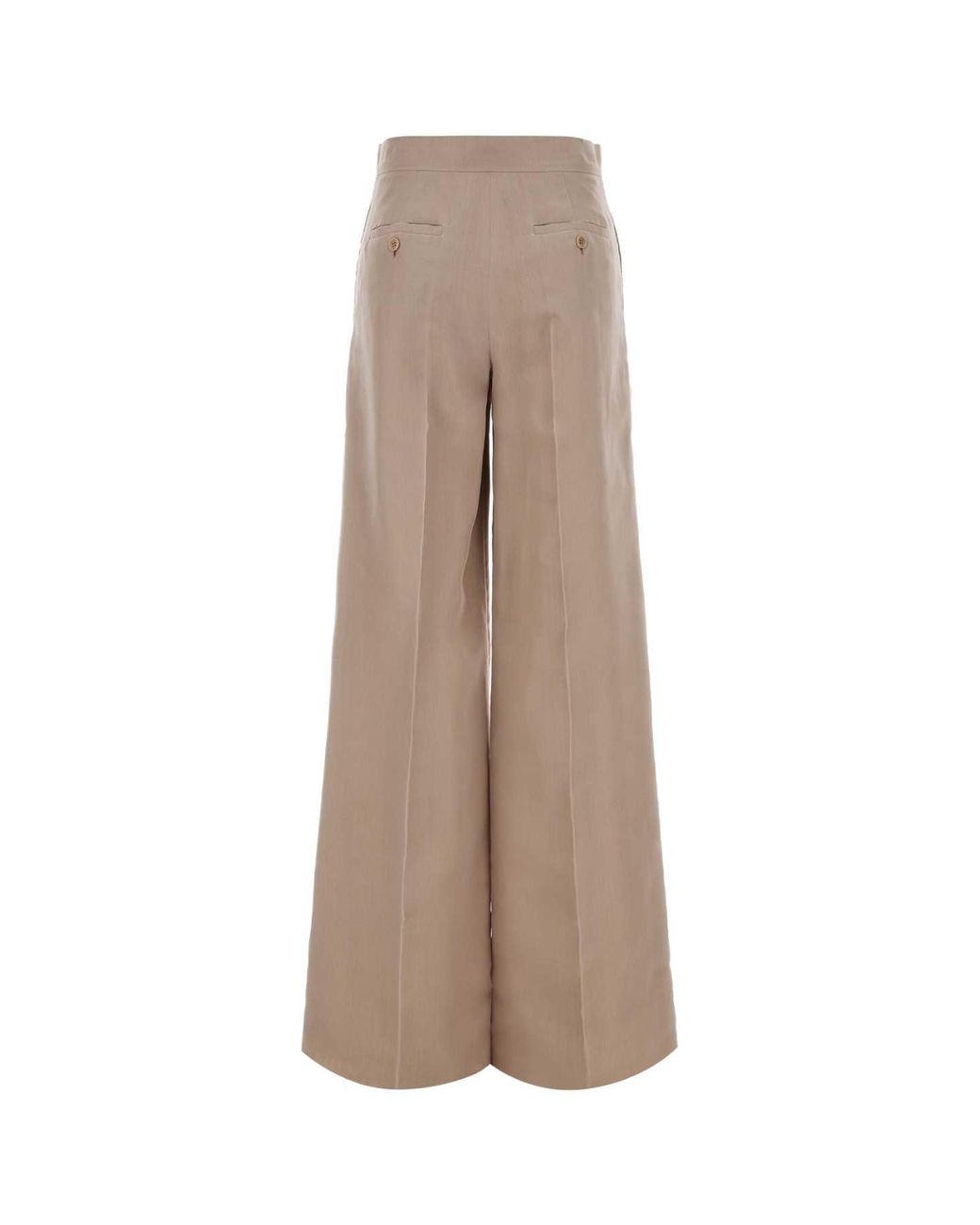 Max Mara Natural Flared Flat Front Pants
