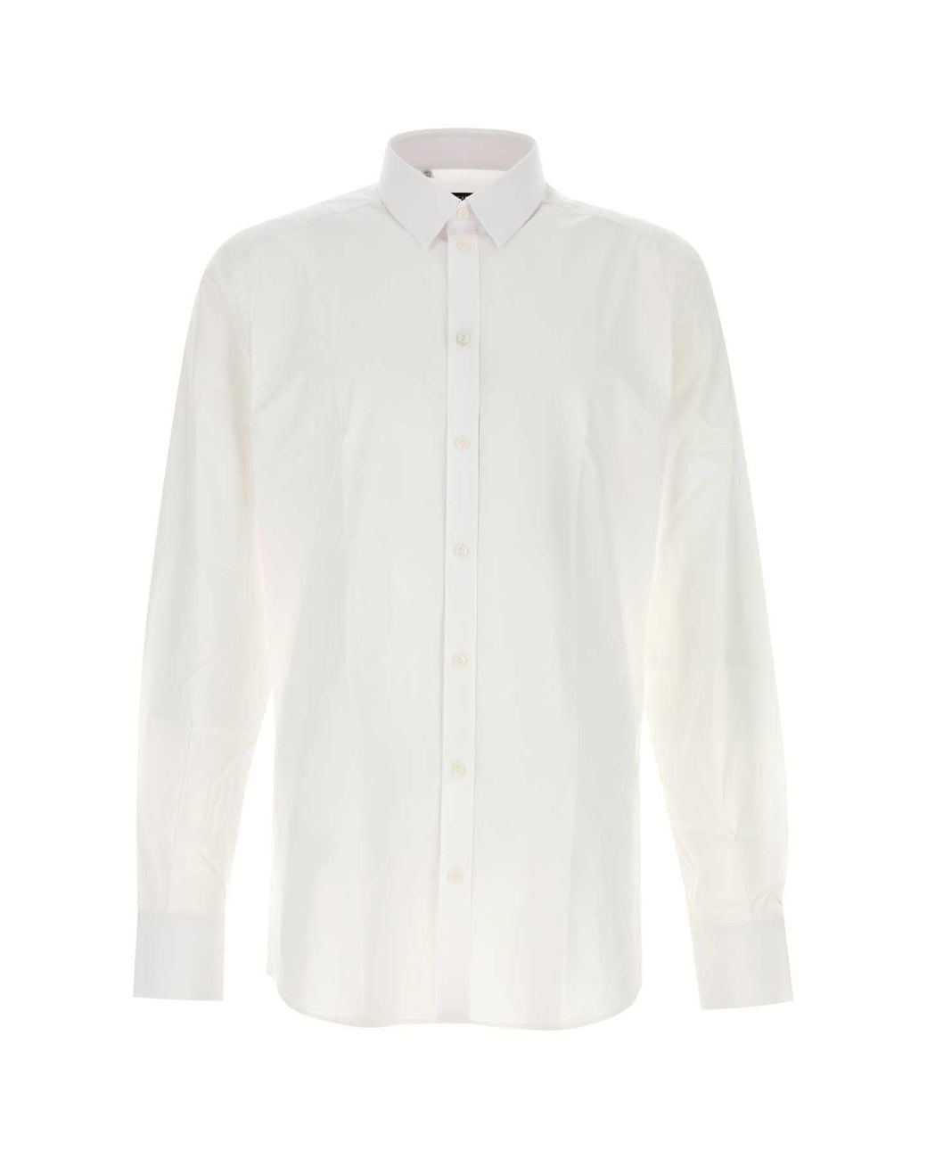 Dolce & Gabbana White Regular Solid Shirt for men