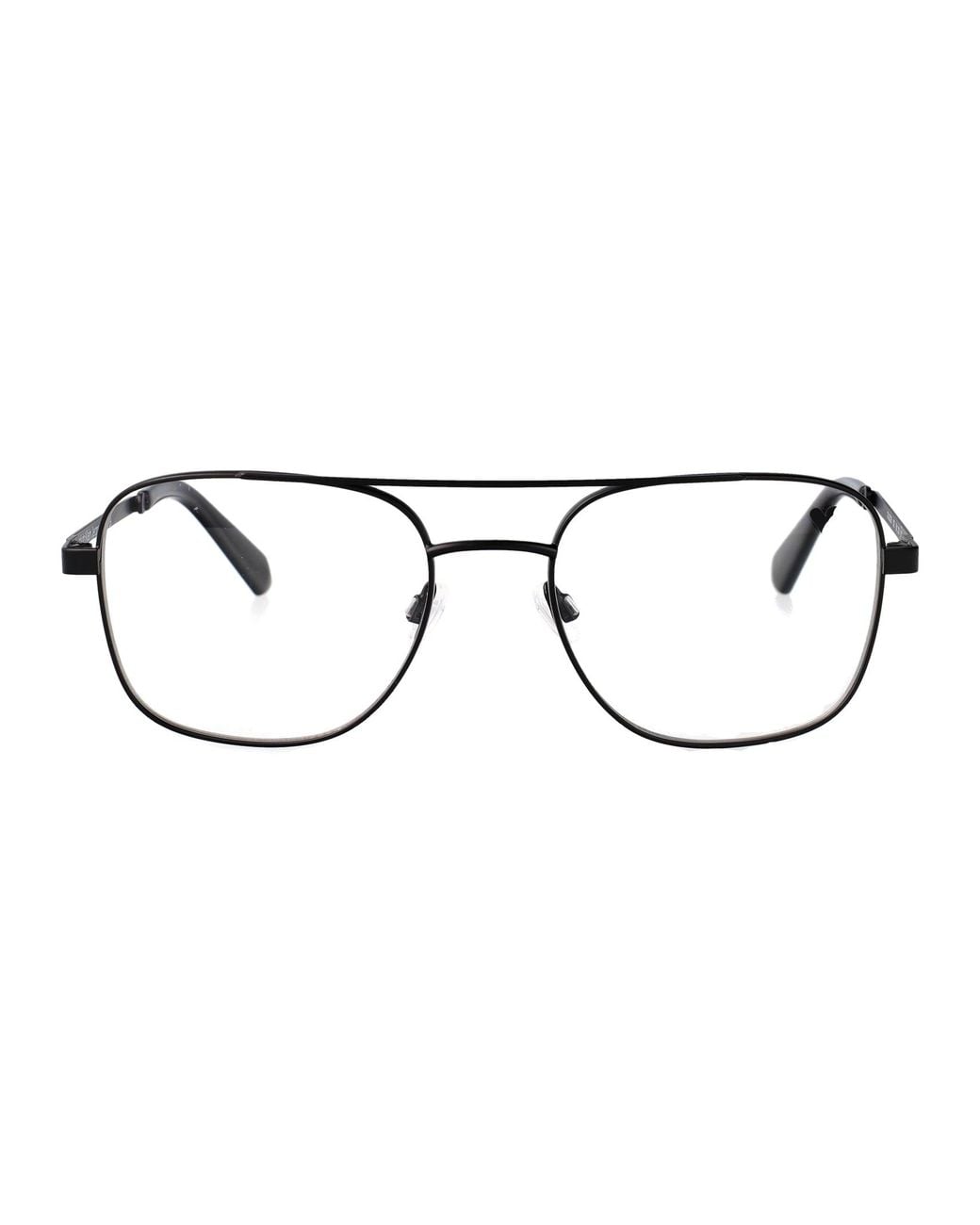 Calvin Klein Black Matte Metal Glasses for men