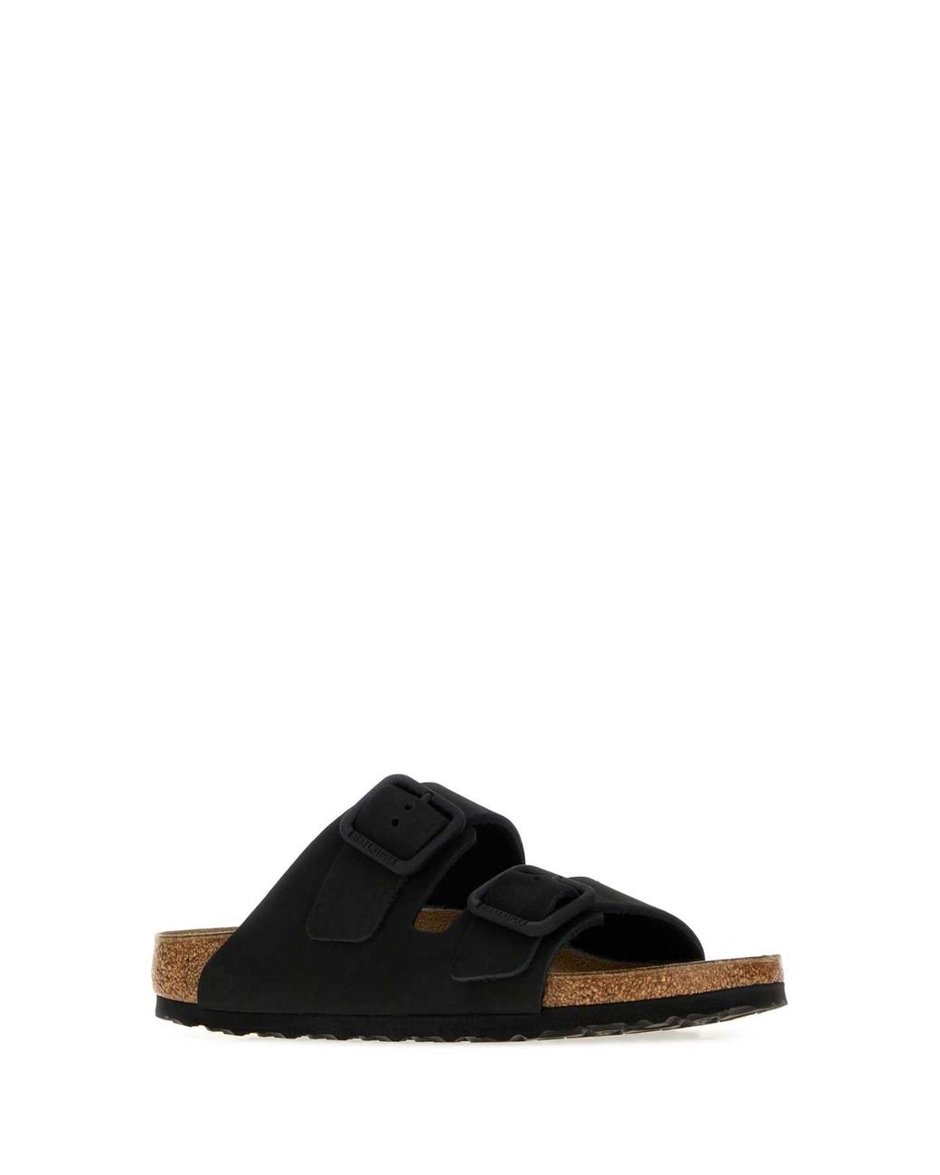 Birkenstock Black Leather Arizona Slippers