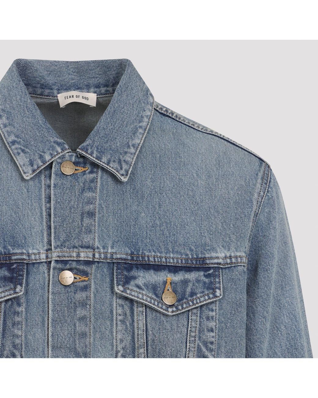 Fear Of God Blue Trucker Jacket for men