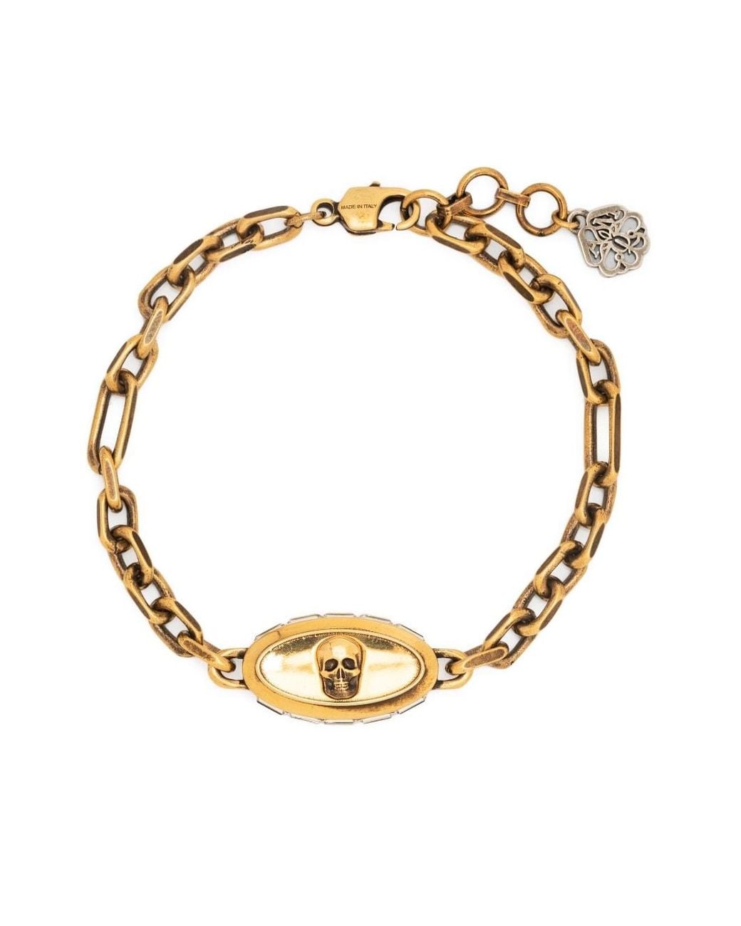McQueen Metallic Skulldetail Chainlink Bracelet