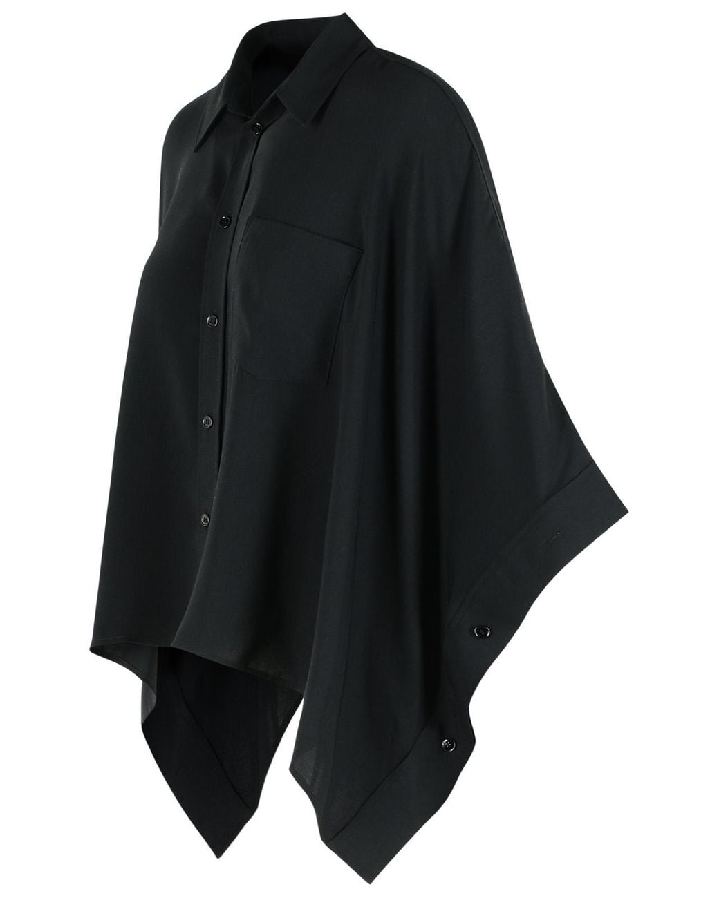 MM6 by Maison Margiela Black Polyester Cape