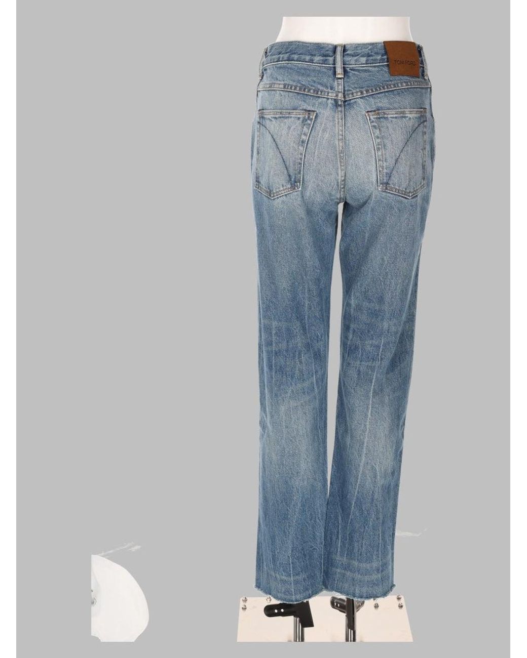 Tom Ford Blue Tailored High-Rise Jeans