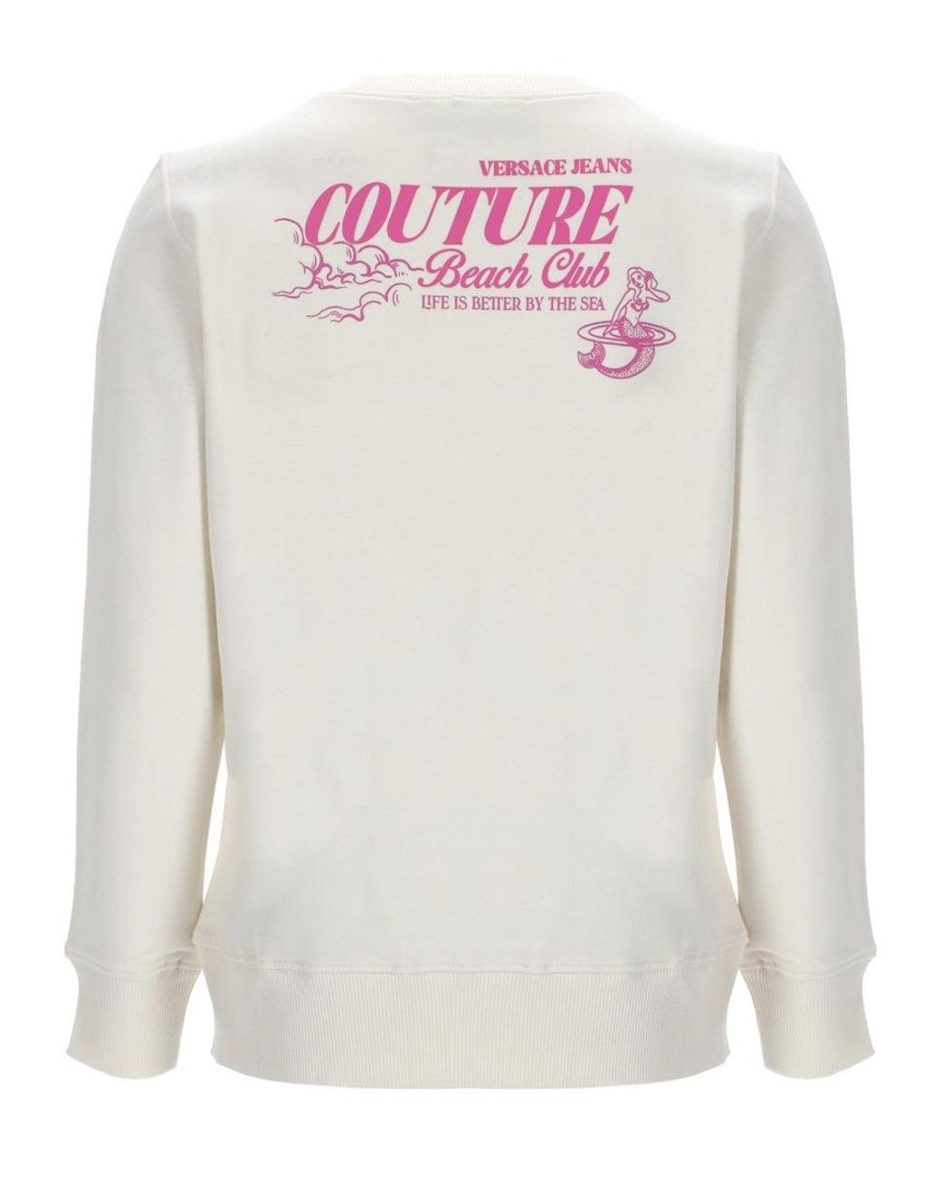Versace Jeans Couture White Logo Graphic Crewneck Sweatshirt