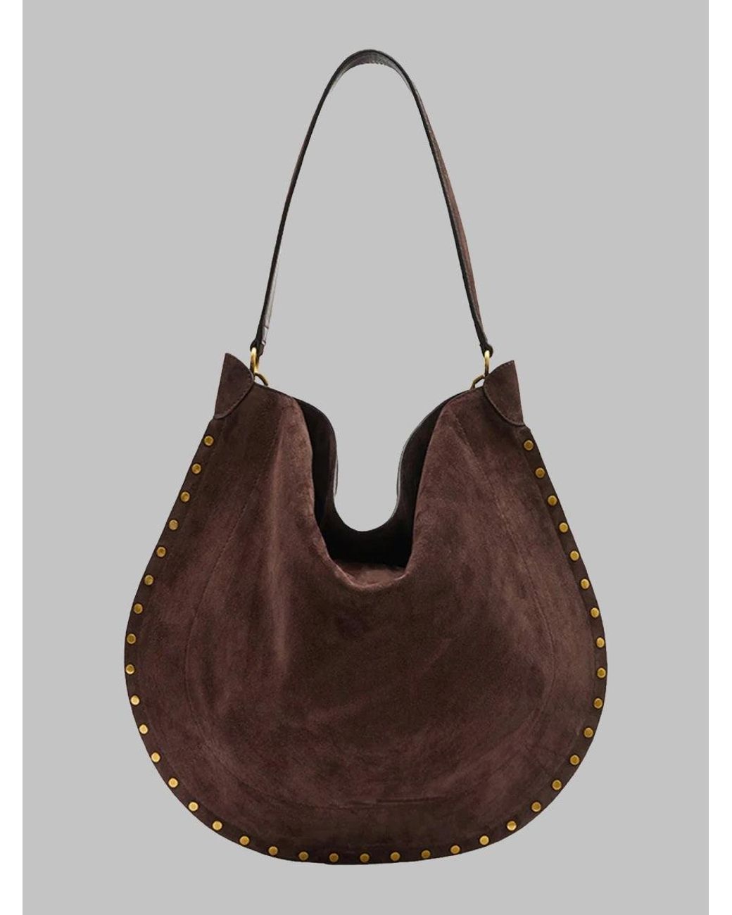 Isabel Marant Brown Shoulder Bag Oskan Hobo Soft Calf Leather