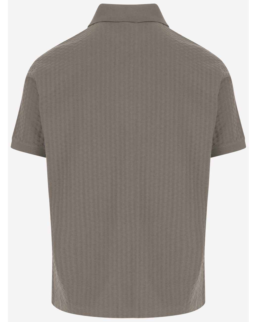 Emporio Armani Gray Cotton Polo Shirt