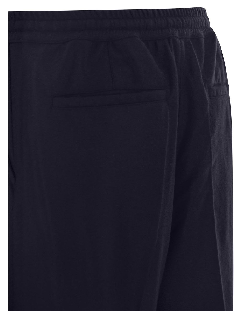 Fedeli Blue Harvard Soft Cashmere Flannel Trousers for men