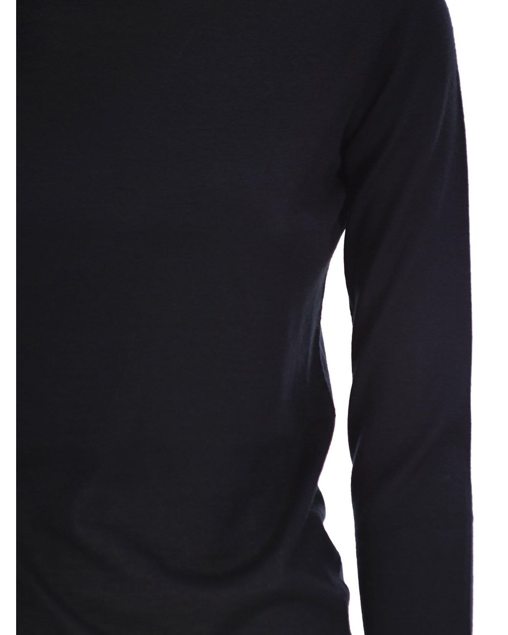 Fabiana Filippi Black Cashmere And Silk Roll-Neck Jumper With An Essential Silhouette