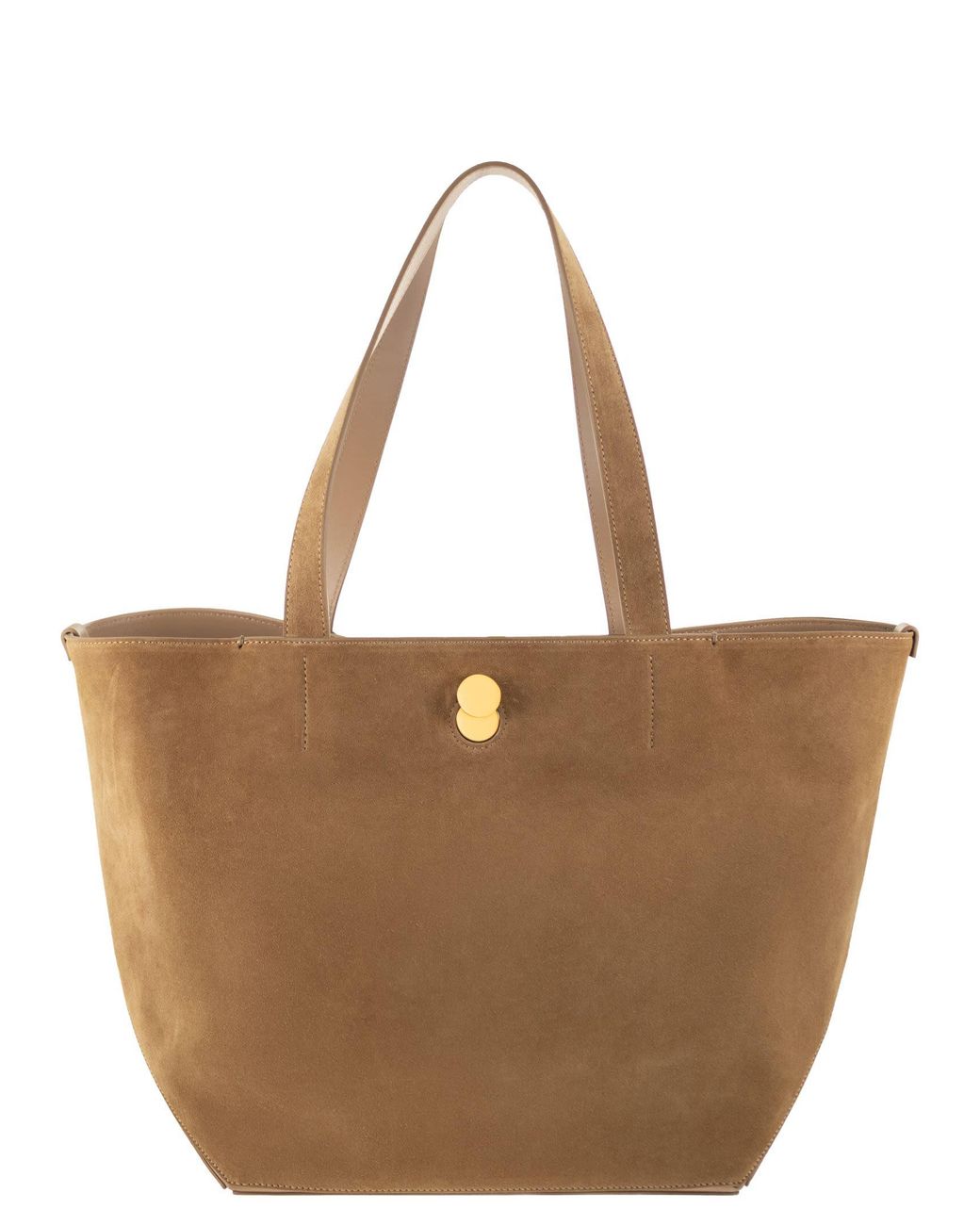 Fabiana Filippi Brown Medium Eclipse Suede Tote Bag
