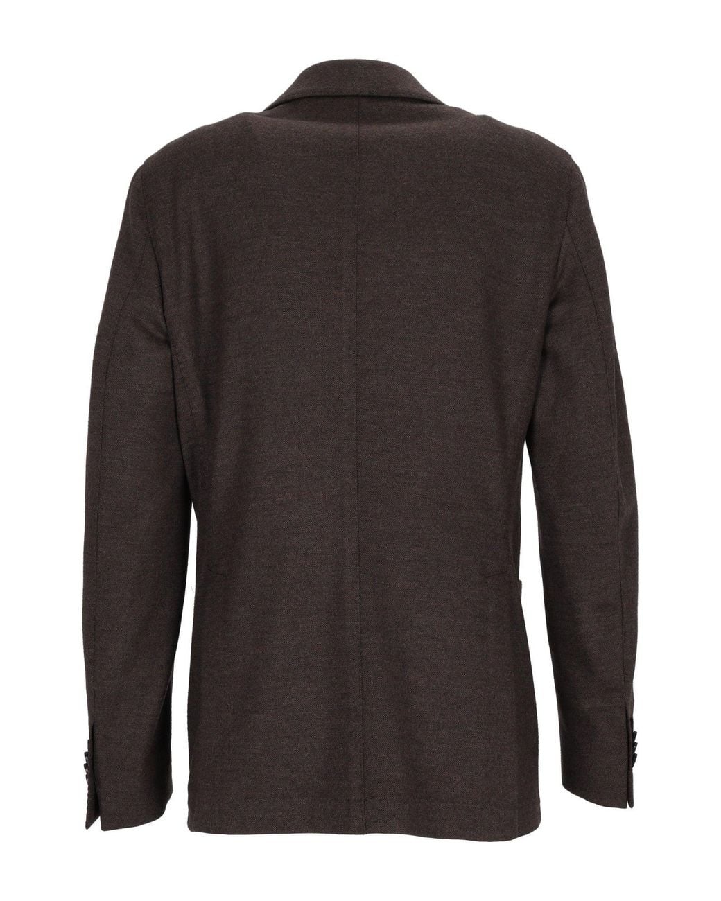 BRANDO-LUBIAM Black Double-Breasted Blazer With Structured Silhouette And Wide Lapels