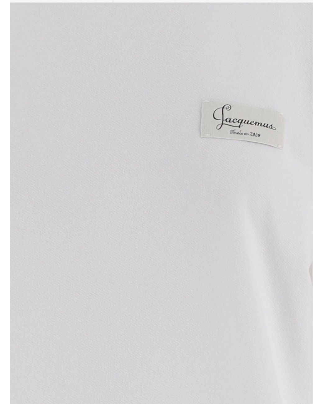 Jacquemus White Cotton T Shirt With Logo