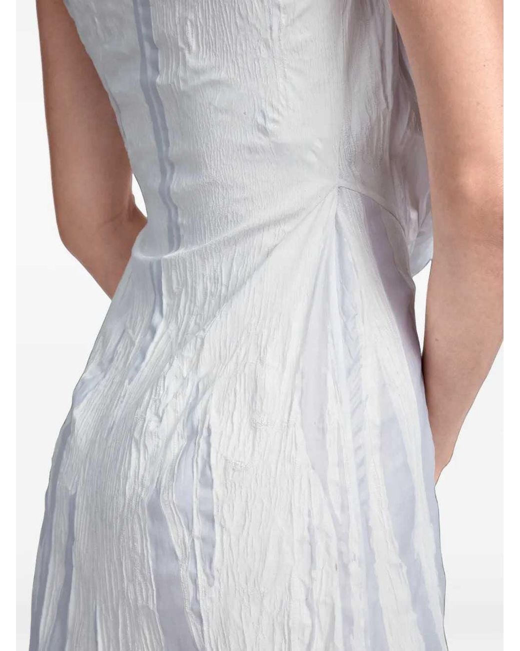 Maison Margiela White Bianchetto Sleeveless Maxi Dress