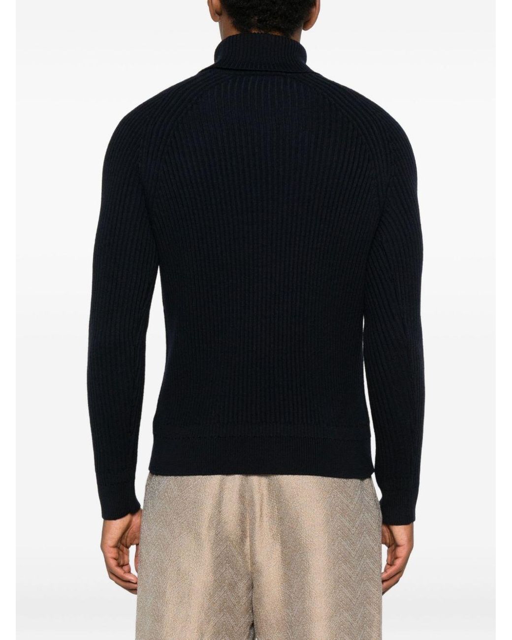 Zanone Black Pullover Schwarz
